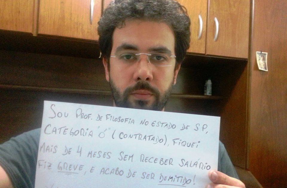 Professor da “categoria O” da rede estadual paulista é demitido por fazer greve