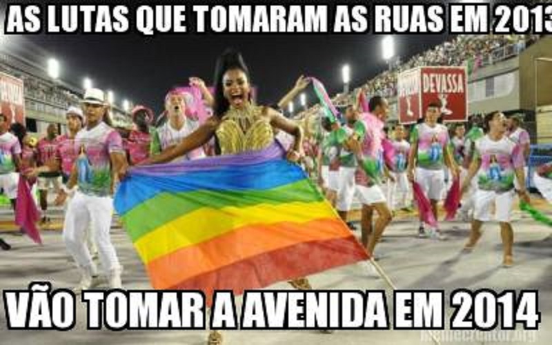 Vai ter Beijaço Gay e Manifestações de Junho no Sambódromo Carioca