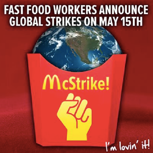 #15! Funcionários de redes de fast-food anunciam protestos em 30 países por aumentos salariais