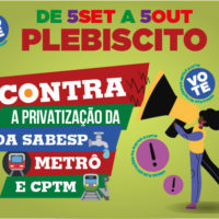 Lançamento do Plebiscito Contra a Privatização da Sabesp, CPTM e Metrô